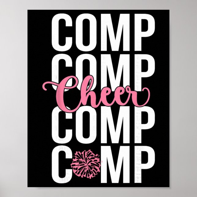 Poster Cheer Comp Day Cheerleading Competition Day Cheerl (Devant)