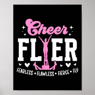 Poster Cheer Flyer Sans Peur Parfaite Féroce Cheerleading