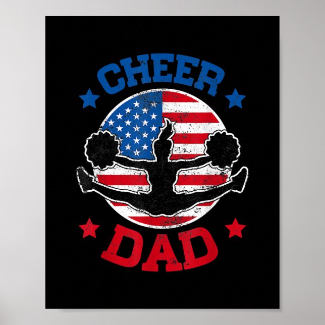 Poster Cheer Papa Fier Fête des pères Cheerled Girl (Devant)