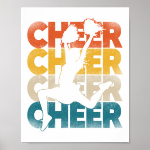 Poster Cheerlead Cheer Cheer Retro Vintage