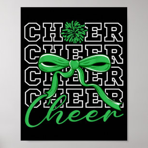 Poster Cheerleading Cheer Vert Bow Coquette Cheerleader
