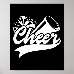 Poster Cheerleading Paix Amour Cheer Cheerleader Couleurs