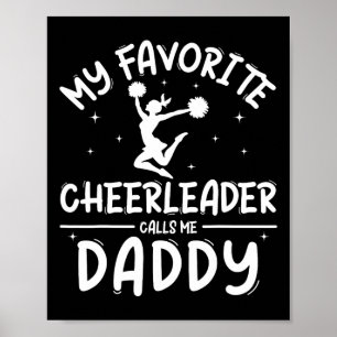 Poster Cheerled Cheer Papa Shirt Pride Fêtes des pères Ho