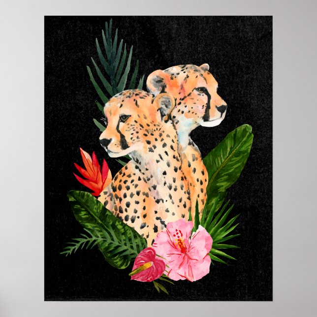 Poster Cheetah Bouquet (Devant)