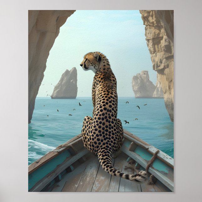 Poster CHEETAH Enjoying Open Sea 🌊 (Devant)