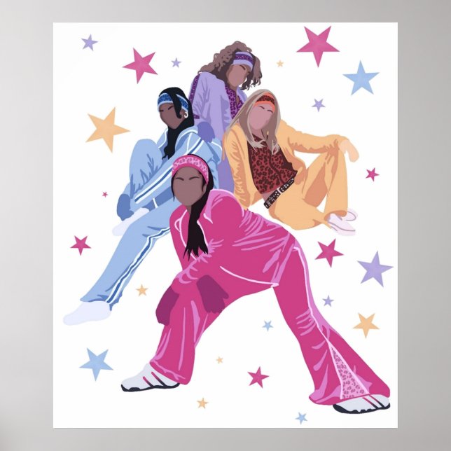 Poster Cheetah filles 2000s nostalgie raven symone (Devant)