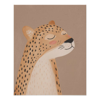Poster Cheetah Print, Baby Room Decor, Nursery Wall Art