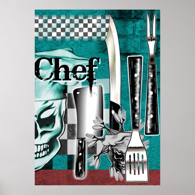 Poster Chef Crâne 4 (Devant)