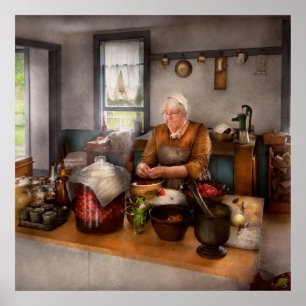 Poster Chef - Cuisine - Cerises de nettoyage