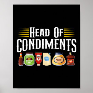 Poster Chef De Condiments Barbecue Grill Barbecue Viande