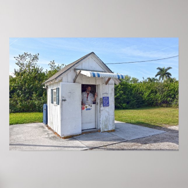 Poster Chef de la poste Don à Ochopee, Floride (Devant)