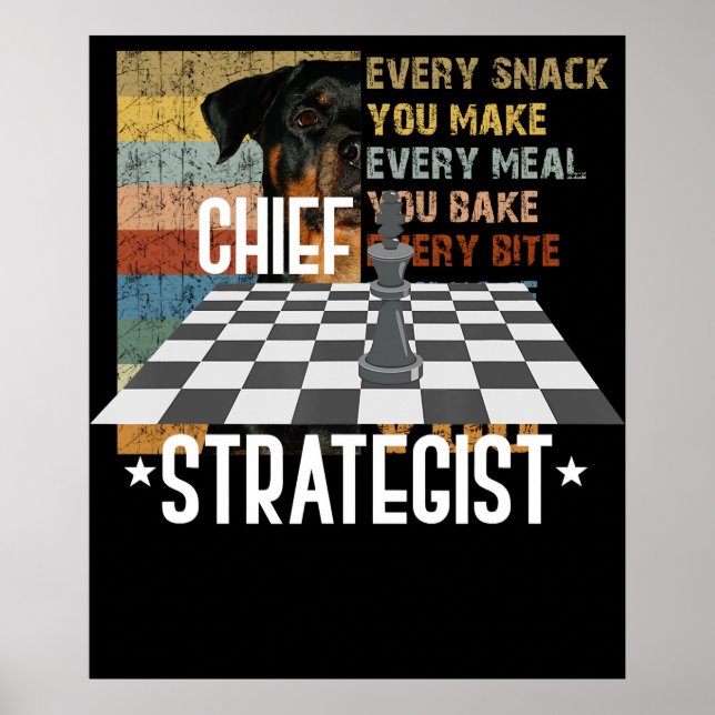 Poster Chef des échecs stratégiques | J'Ai Toujours Gagné (Devant)