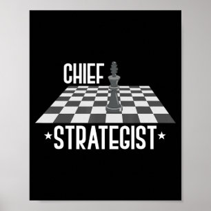 Poster Chef des échecs stratégiques   J'Ai Toujours Gagné