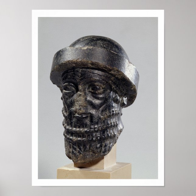 Poster Chef d'un roi, éventuellement Hammurabi, roi de Ba (Devant)