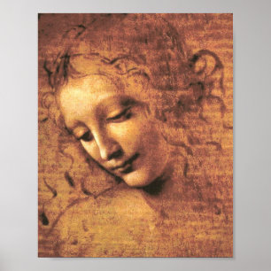 Poster Chef d'une femme La Scapigliata Leonardo Da Vinci
