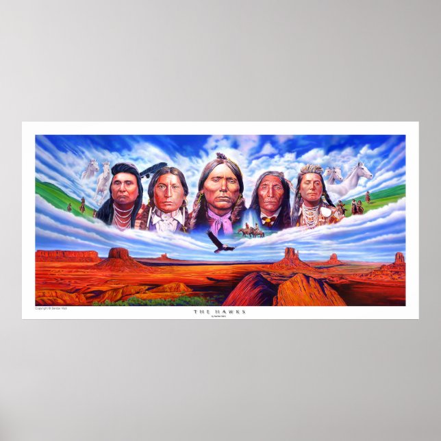 Poster chef indigène américain par serdar hizli (Devant)