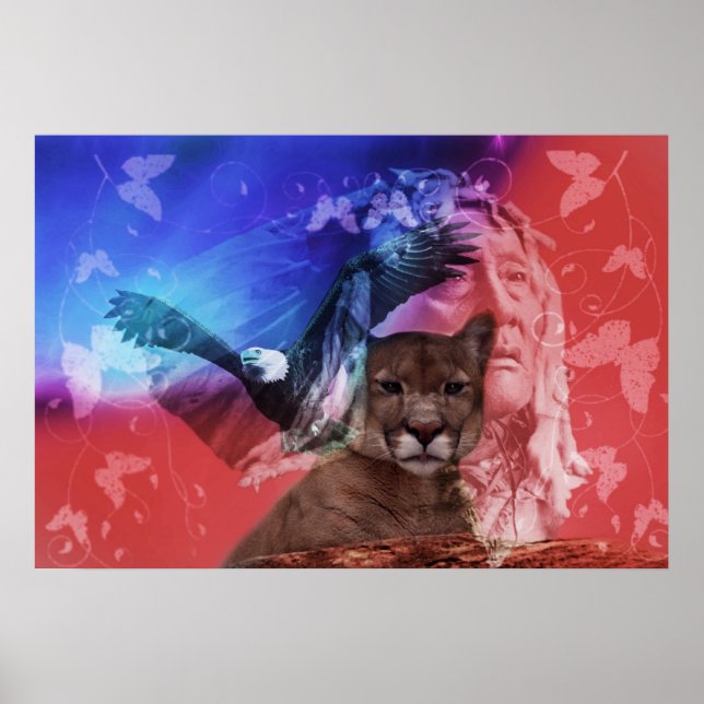 Poster Chef Native American Indian (Devant)
