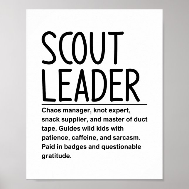Poster Chef scout (Devant)