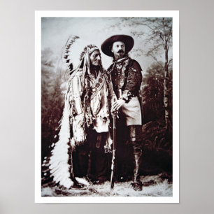 Poster Chef Sitting Bull (1831-1890) en tournée avec Buff