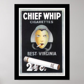 Poster Chef Whip Cigarette Publicité