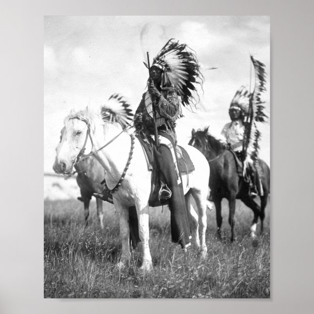 Poster Chefs Sioux Edward S Curtis 1905 (Devant)