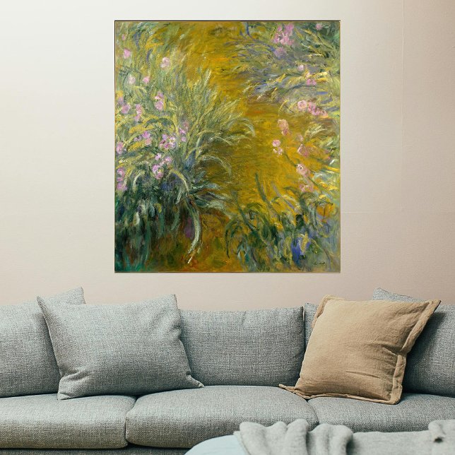 Poster Chemin à travers les Irises, Monet (Créateur téléchargé)