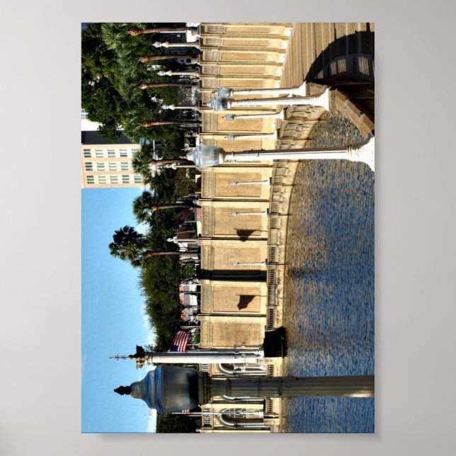 Poster Chemin autour du lac Mirror sur (Devant)