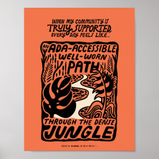 Poster Chemin dans la Jungle