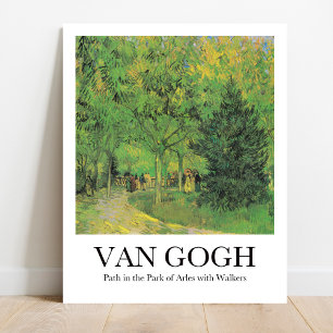 Poster Chemin dans le Parc d'Arles avec Marcheurs par Van