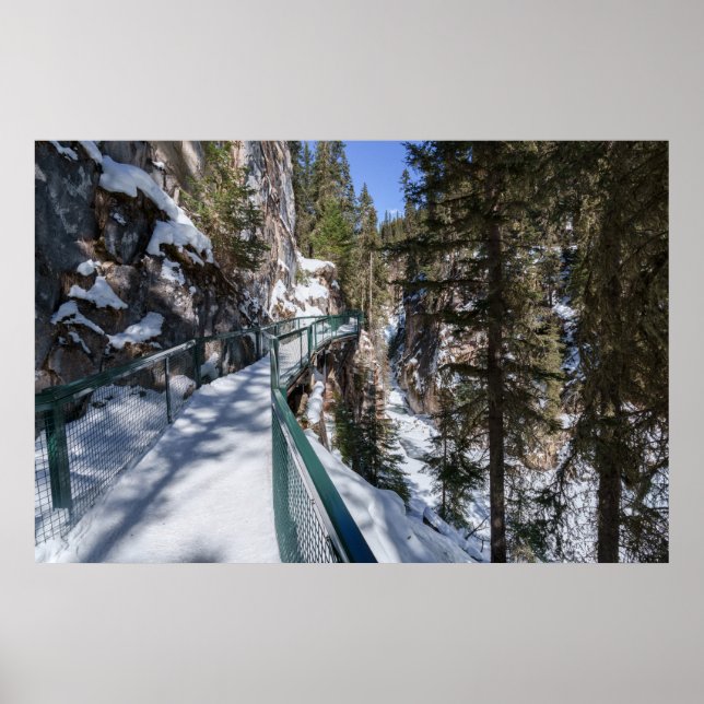 Poster Chemin de beauté gelée de l'hiver vers Johnson Cre (Devant)