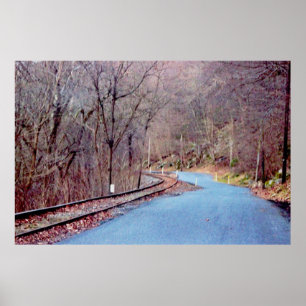 Poster Chemin de fer d'automne