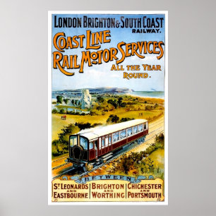 Poster Chemin de fer de Londres, Brighton et Côte Sud, vi
