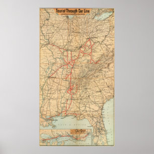 Poster Chemin de fer de Louisville et de Nashville