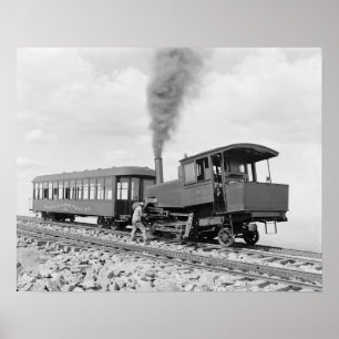 Poster Chemin de fer de Pikes Peak, 1900. Photo vintage