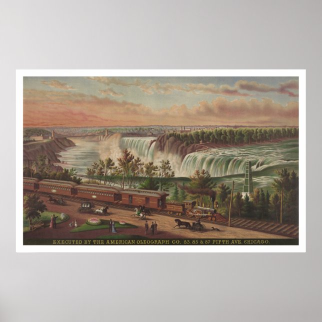 Poster Chemin de fer du Canada Sud à Niagara Falls (Devant)