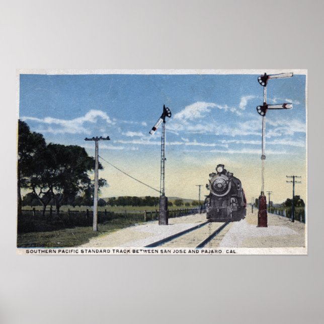 Poster Chemin de fer du Pacifique Sud à Pajaro (Devant)