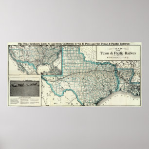 Poster Chemin de fer du Texas Pacifique