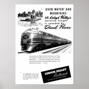Poster Chemin de fer Lehigh Valley - Nouvelle énergie die