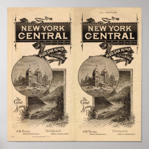 Poster Chemin de fer New York Central et Hudson River