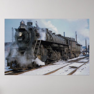 Poster Chemin de fer occidental de tronc grand, 2-8-4,