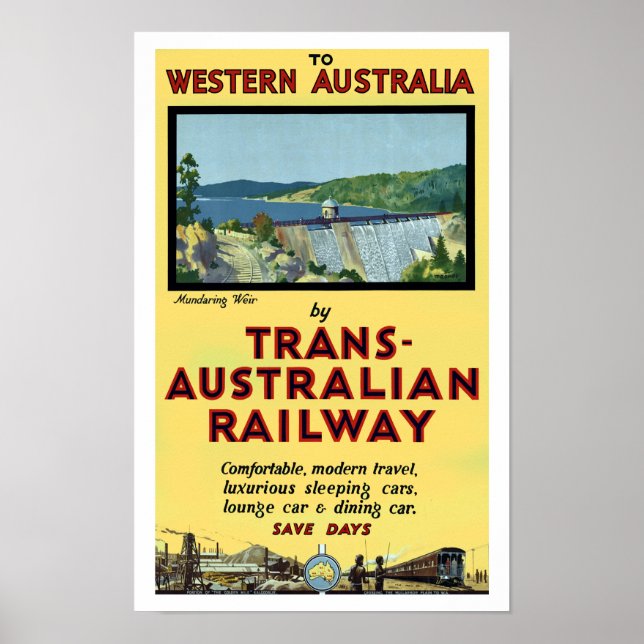 Poster Chemin de fer transaustralien (Devant)