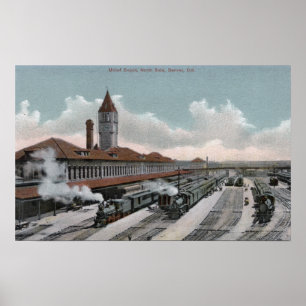 Poster Chemin de fer Union Depot côté nord