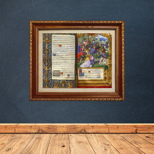 Poster Chemin de la croix Renaissance Manuscrit médiéval