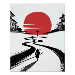 Poster Chemin de la lame silencieuse - Voyage Samurai