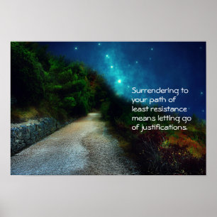 Poster Chemin de l'affiche de la moindre résistance
