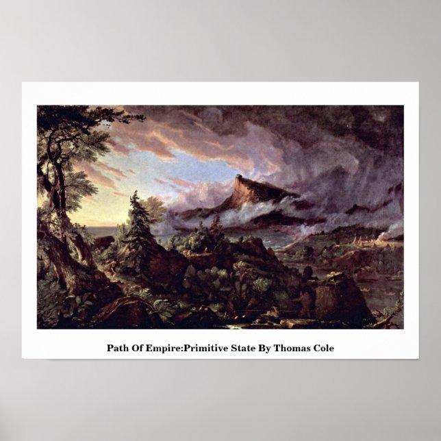 Poster Chemin De L'Empire : État Primitif Par Thomas Cole (Devant)