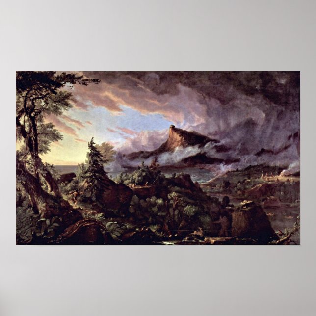 Poster Chemin de l'empire : état primitif par Thomas Cole (Devant)