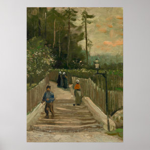 Poster Chemin de Van Gogh à Montmartre