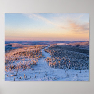 Poster Chemin d'hiver