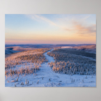 Poster Chemin d'hiver
